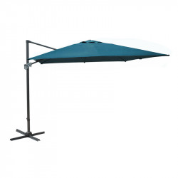 Parasol déporté Marinello 3x3 m bleu - Desjardins