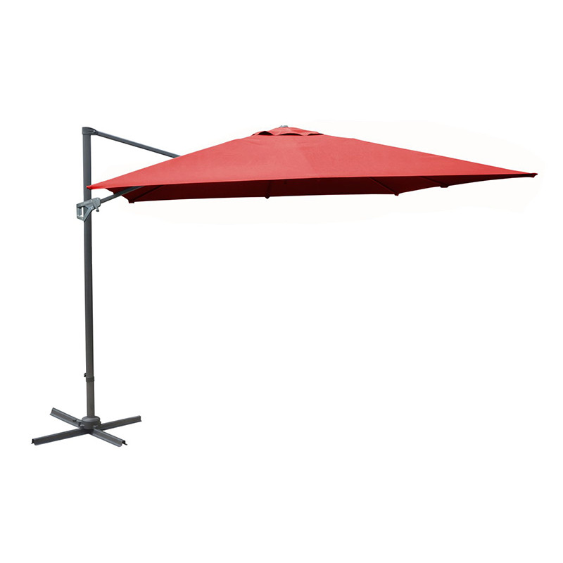 Parasol déporté Marinello 3x3 m rouge - Desjardins