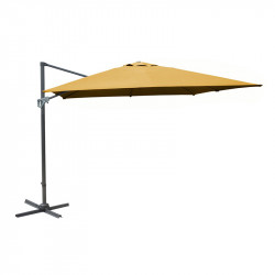 Parasol déporté Marinello 3x3 m curry - Desjardins