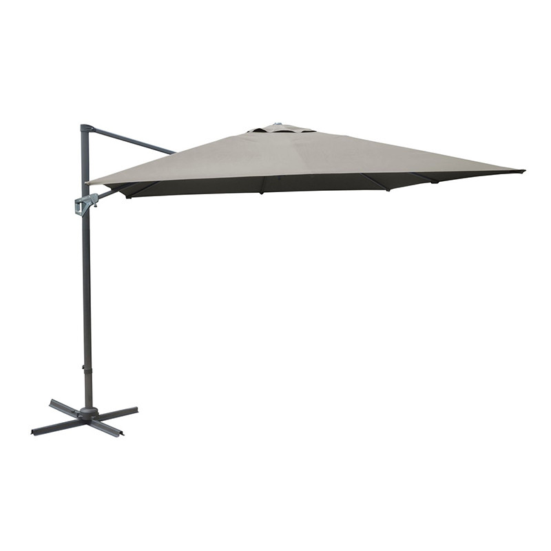 Parasol déporté Marinello 3x3 m taupe - Desjardins