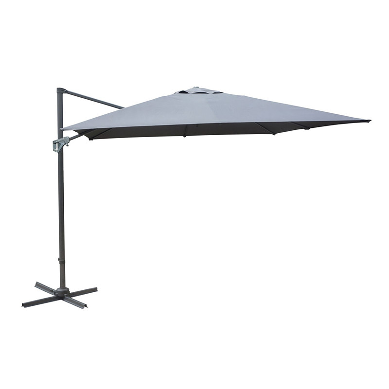 Parasol déporté Marinello 3x3 m gris - Desjardins Parasol déporté Marinello 3x3 m gris - Desjardins