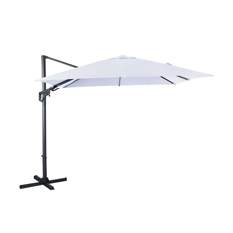 Parasol déporté à Leds Marinello 3x3 m blanc - Desjardins