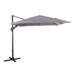 Parasol déporté à Leds Marinello 3x3 m taupe - Desjardins