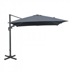 Parasol déporté à Leds Marinello 3x3 m gris - Desjardins