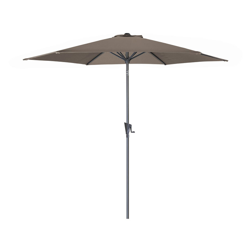 Parasol Marinello rond hexa Ø3 m taupe - Desjardins