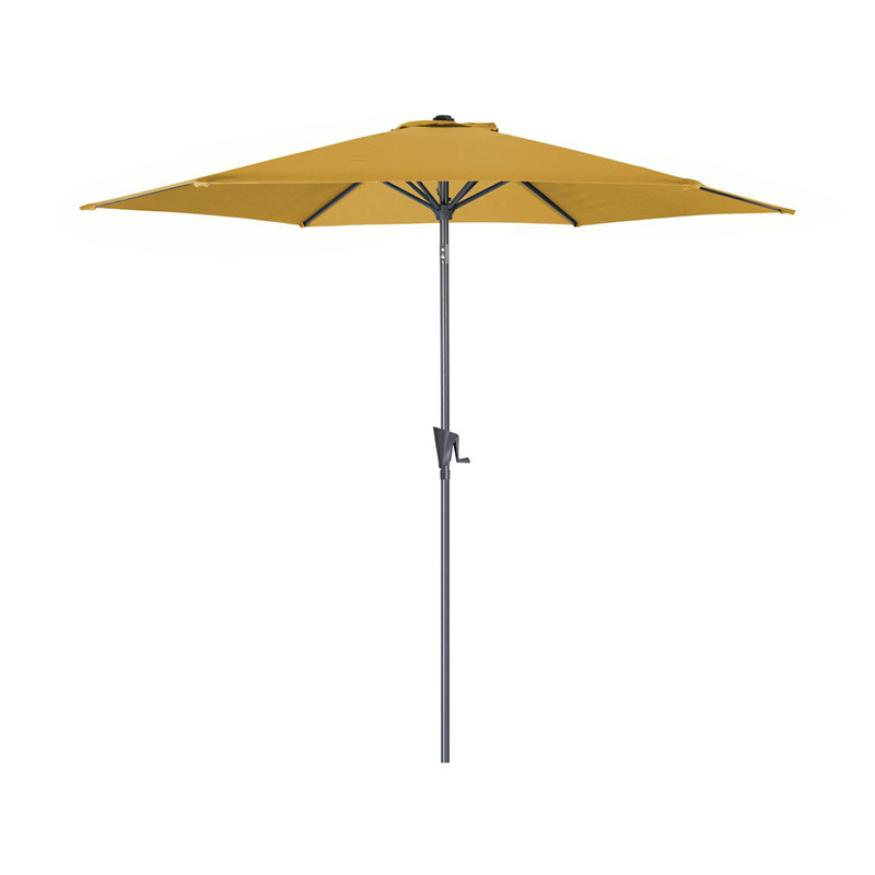 Parasol Marinello rond hexa Ø3 m curry - Desjardins Parasol Marinello rond hexa Ø3 m curry - Desjardins