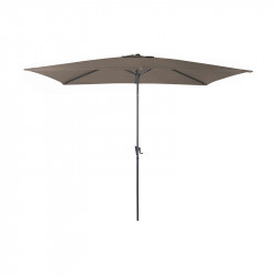 Parasol Marinello carré 2,5x2,5 m taupe - Desjardins