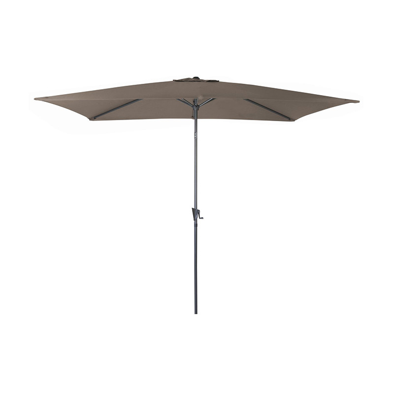 Parasol Marinello carré 2,5x2,5 m taupe - Desjardins