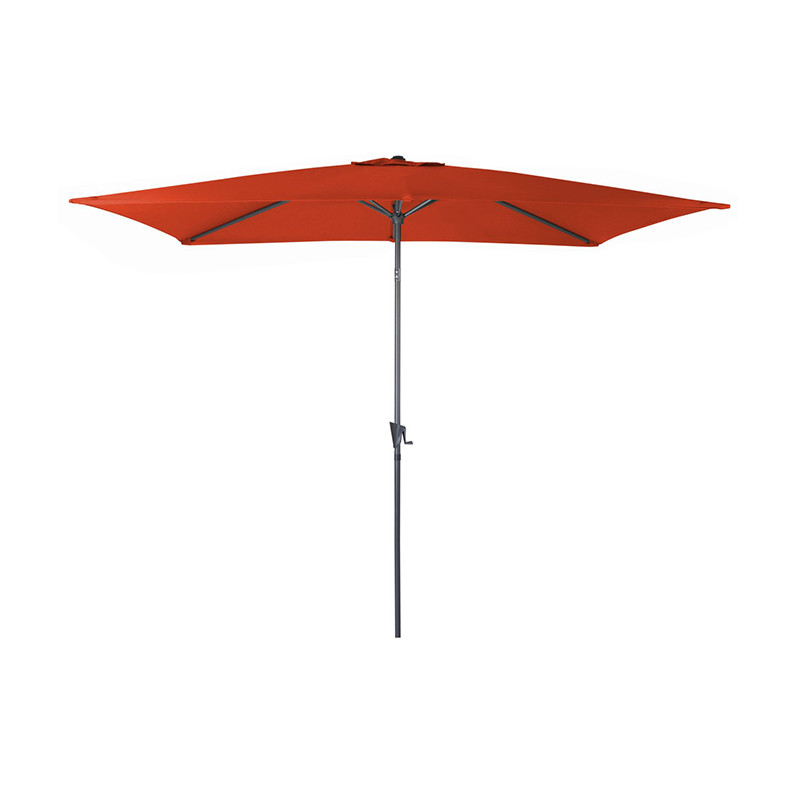 Parasol Marinello carré 2,5x2,5 m paprika - Desjardins