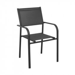 Fauteuil empilable Belfast graphite/gris - Desjardins