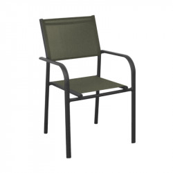 Fauteuil empilable Belfast graphite/vert - Desjardins