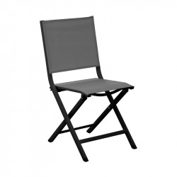 Chaise pliante Belfast graphite/gris - Desjardins