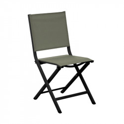 Chaise pliante Belfast graphite/vert - Desjardins