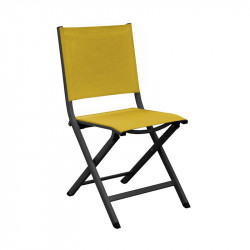 Chaise pliante Belfast graphite/bleu - Desjardins