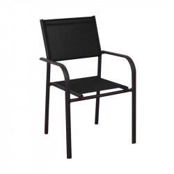 Chaise pliante Belfast graphite/noir - Desjardins