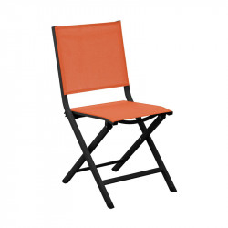 Chaise pliante Belfast graphite/paprika - Desjardins