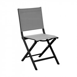 Chaise pliante Belfast graphite/perle - Desjardins