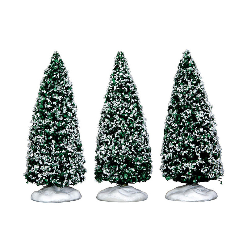 SNOWY JUNIPER TREE SMALL SET OF 3 - LEMAX