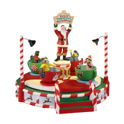 SANTA'S PEPPERMINT TEACUP SPINNER - LEMAX