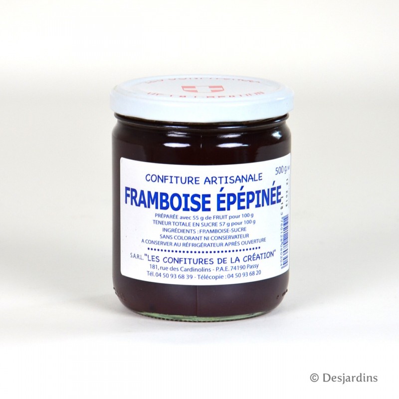 Confiture de framboise épépinée - 500g