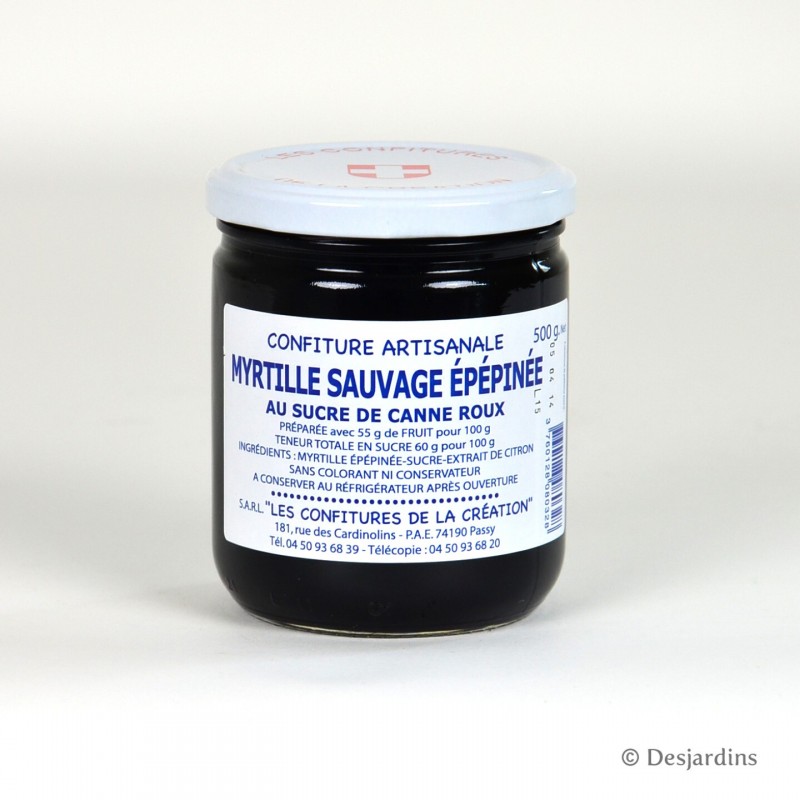 Confiture de myrtille sauvage épépinée - 500g