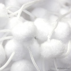 Rideau de boules de neige blanc - 90x200cm