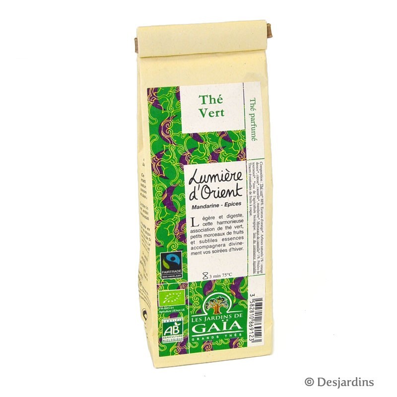 Thé bio vert - Lumière d'Orient - 100g Thé bio vert - Lumière d'Orient - 100g