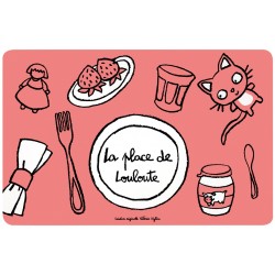 Set de table Place de Louloute - DLP - rose
